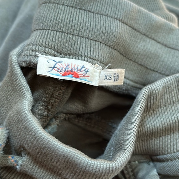 FAHERTY XS Dark Olive Traveler Pant Slim Drawstring Dimpled Knees - Picture 6 of 9